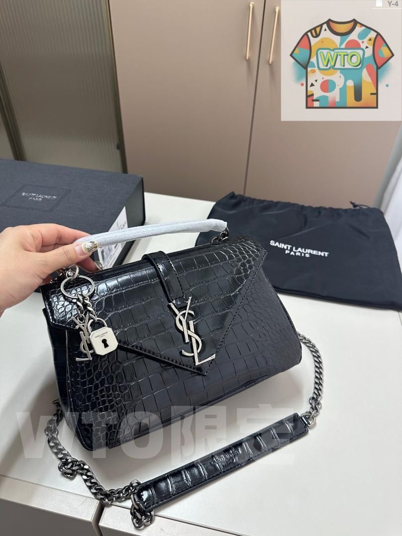 イブサンローラン カサンドラ ショルダーバッグ銀のバックル-WTO輸入-UMJ 57