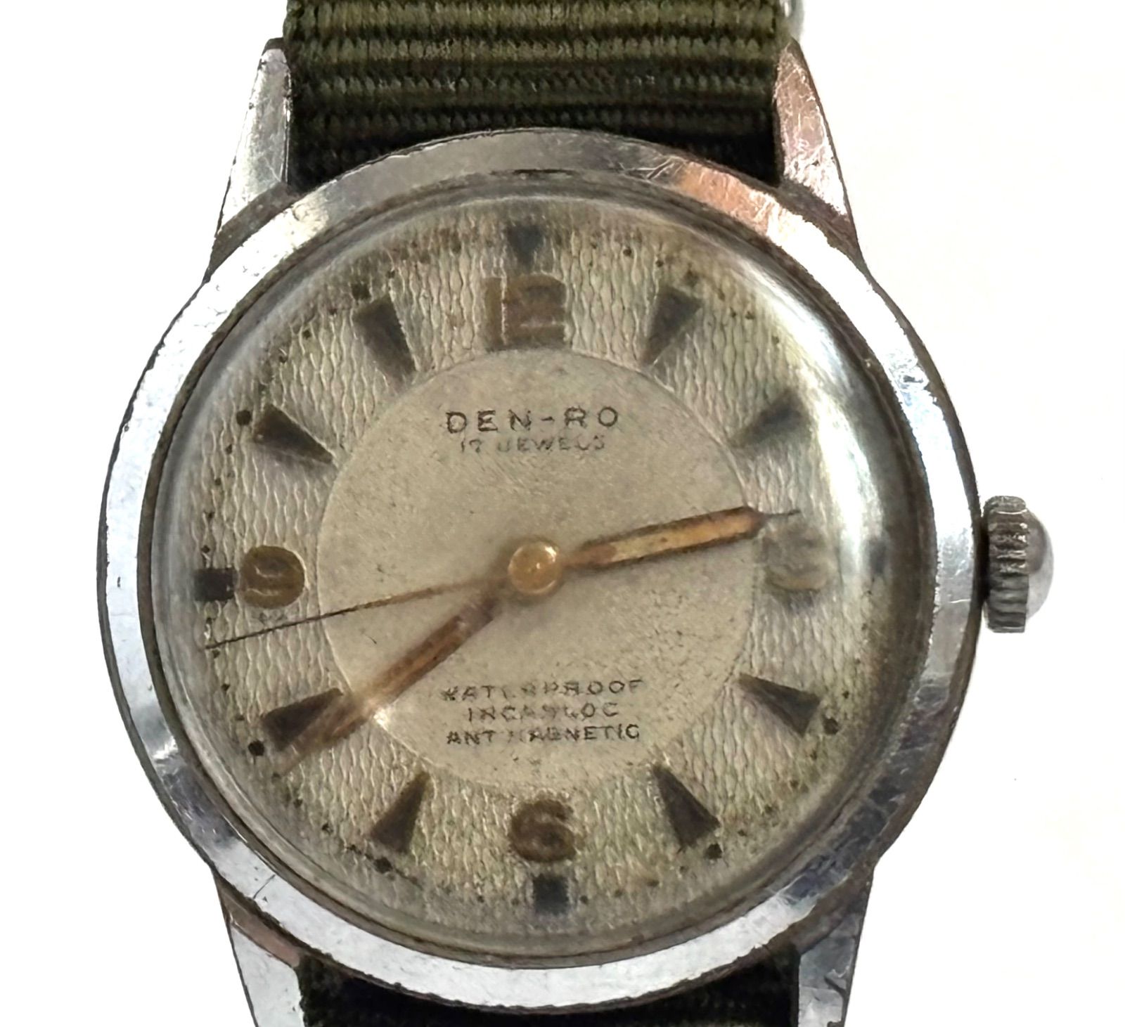 稼働品 レトロ DEN-RO 17石 デンロ 手巻き 腕時計 レディース