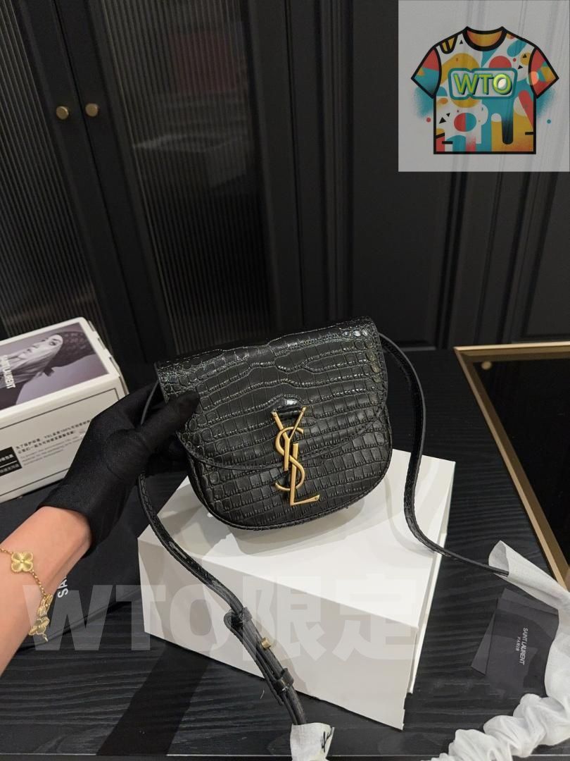 YSL イヴサンローラン ゴールド金具 ショルダーバッグ-Y 10-WTO輸入-AJM 84