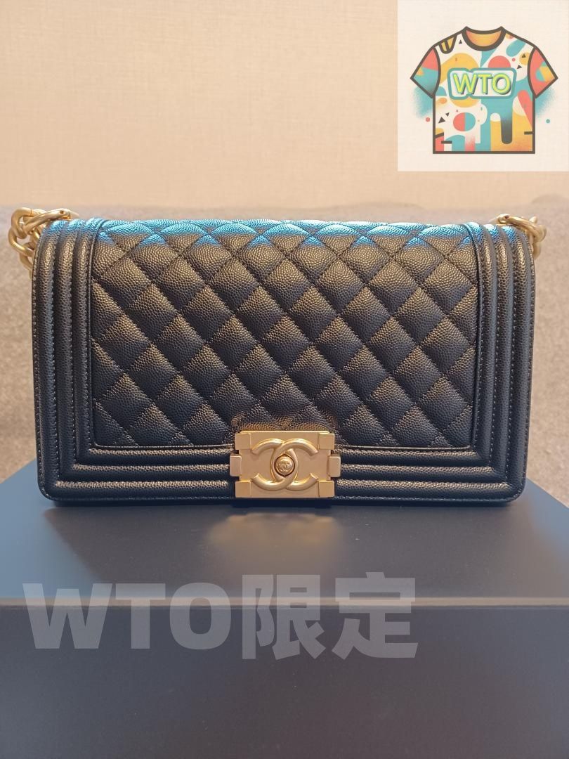 CHANELボーイシャネル キャビアスキン 黒 ショルダーバッグ-WTO輸入-EYE 46