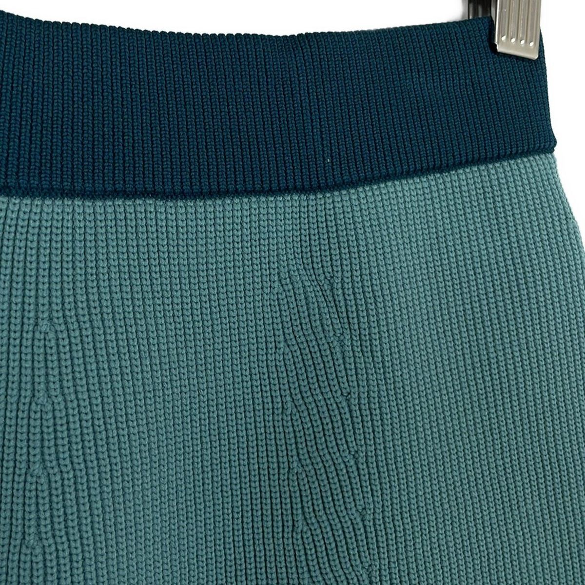 ブルーグリーン×ネイビー ニット