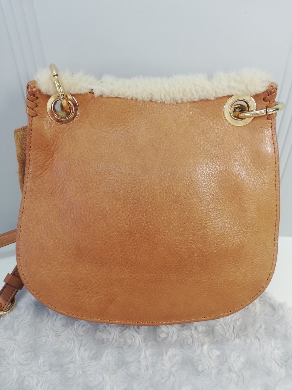 UGG ショルダーバッグ ブラウン ボア シープスキン アグ スエード UGG アグ ボアバッグ ショルダーバッグ スウェード レディース