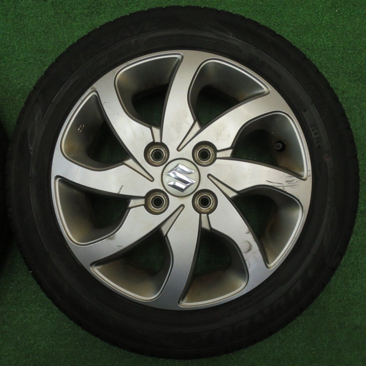 バリ溝 24年 9分 スズキ パレット 155 65 R 14 ダンロップ エナセーブ EC 204 14インチ PCD 100 4 H ノ