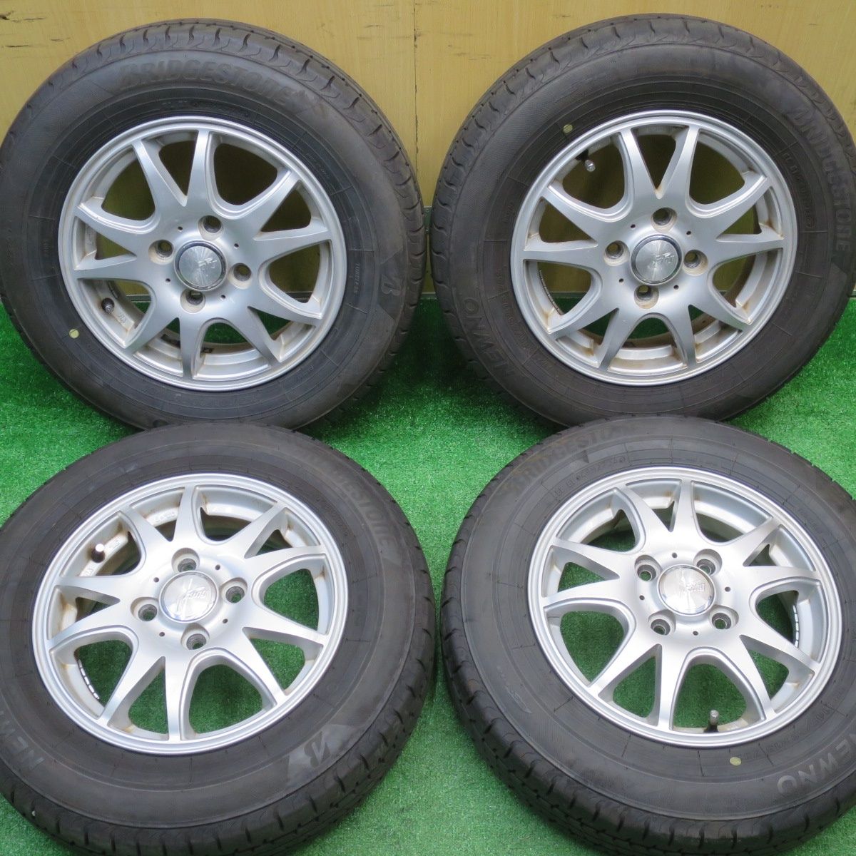 バリ溝 24年 9 5分 145 80 R 13 ブリヂストン NEWNO Fang ファング ニューノ 13インチ PCD 100 4 H ノ