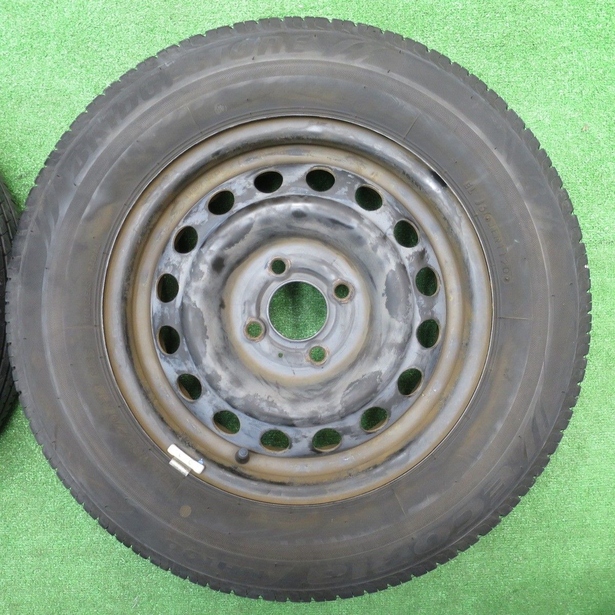 バリ溝 9分 185 70 R 14 ブリヂストン エコピア NH 100 TOPY スチール ホイール 14インチ PCD 4 H ノ