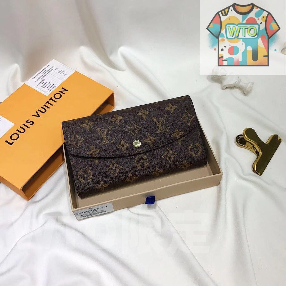 WTO通販 LV 58108 黒と赤の三折り財布 全国 一部除く -WTO輸入-TVE16