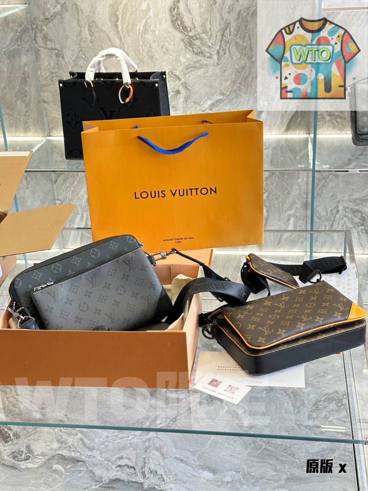 WTO通販 LV 男士用 三合一 黑武士スタイル Trio ポストマンバッグ 全国 一部除く WTO輸入 BRU 63