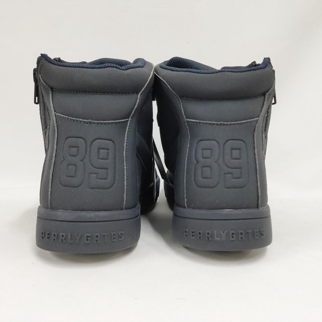 新品 未使用 パーリーゲイツ ミドルカット ゴルフシューズ ネイビー