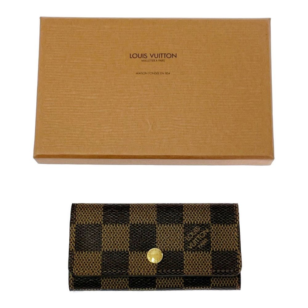 き LOUIS VUITTON ルイ ヴィトン N62631 ダミエ PVC ミュルティクレ4 キーケース ブラウン 494817 キーケース