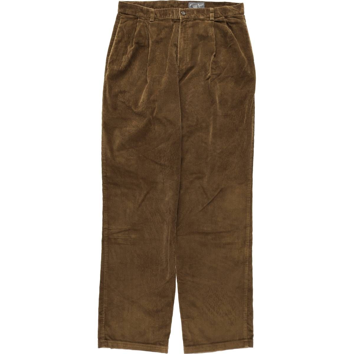古着 90 00年代 エディーバウアー Eddie Bauer 太畝 ツータック コーデュロイパンツ メンズw34相当 eaa595978