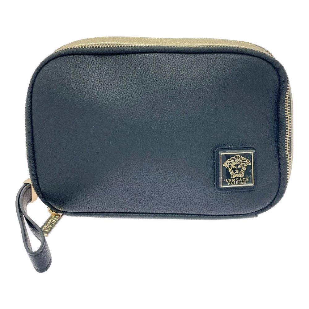 VERSACE ヴェルサーチ レザー ポーチ ブラック ゴールド 495549 ポーチ