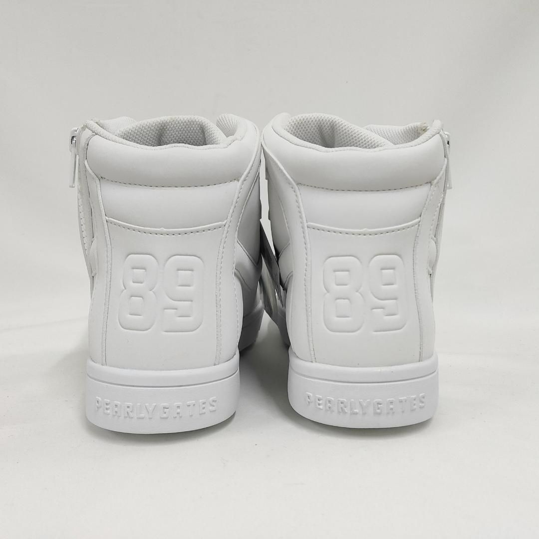 新品 未使用 パーリーゲイツ ミドルカット ゴルフシューズ ホワイト