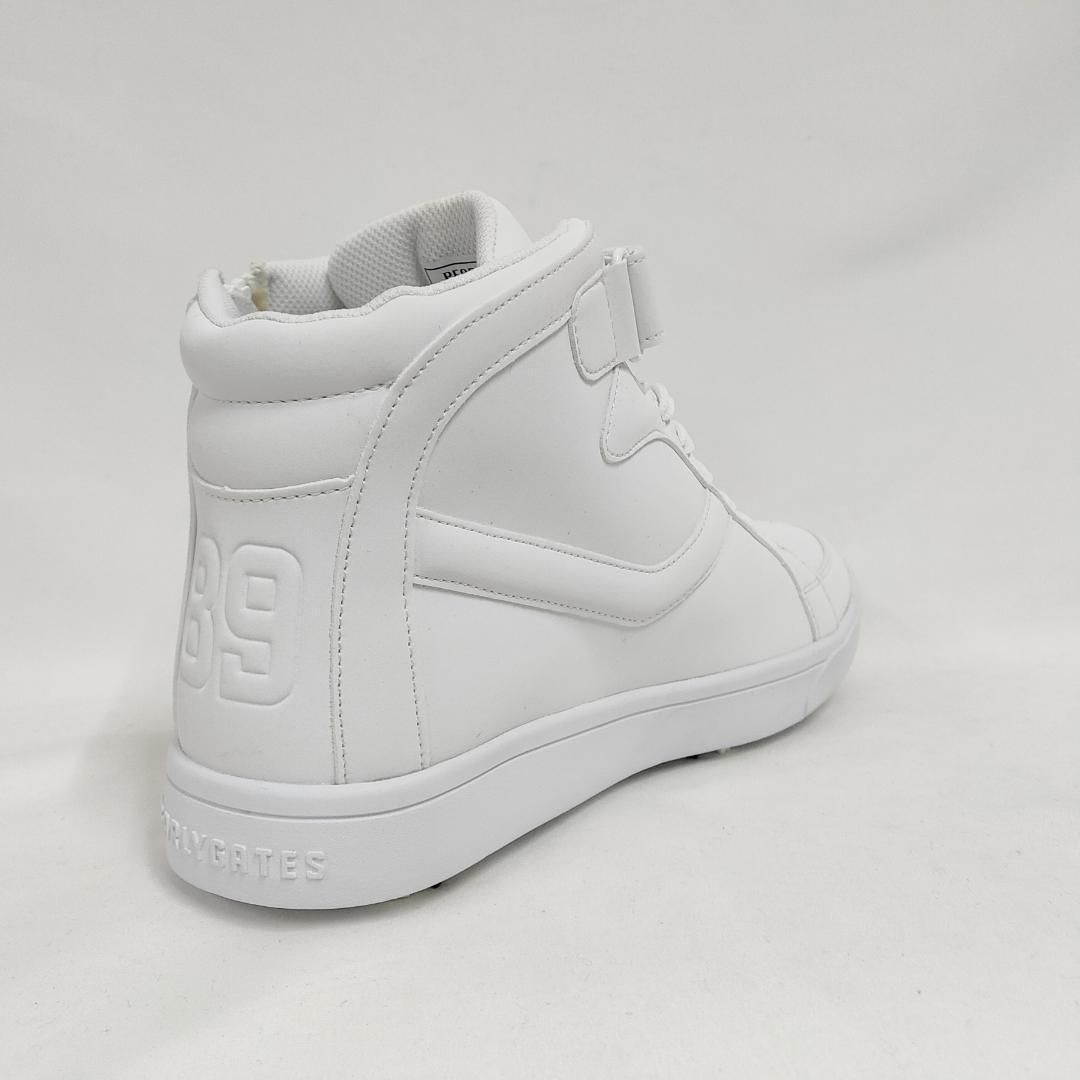 新品 未使用 パーリーゲイツ ミドルカット ゴルフシューズ ホワイト