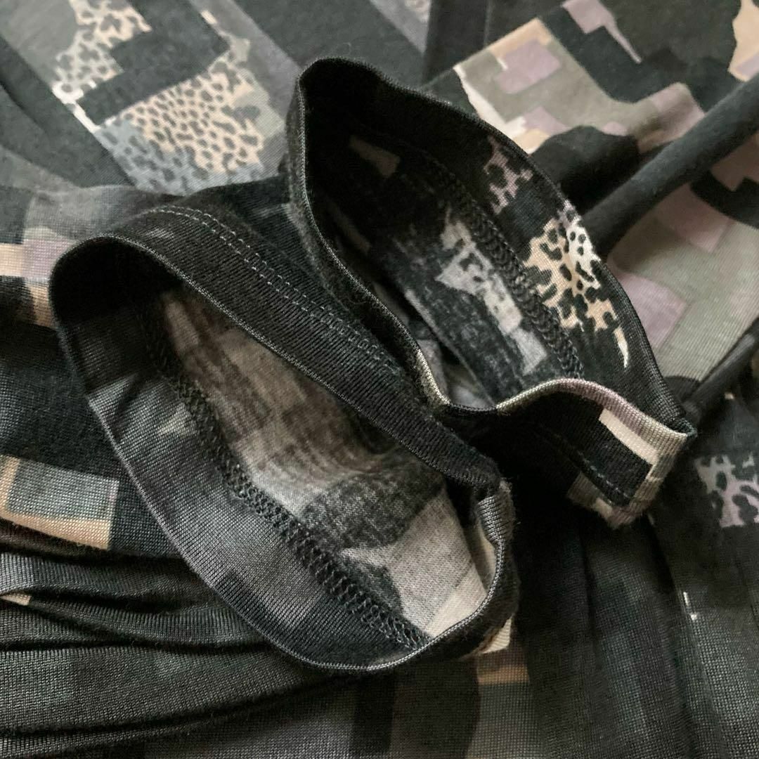 カシュクールロングワンピース モザイク柄