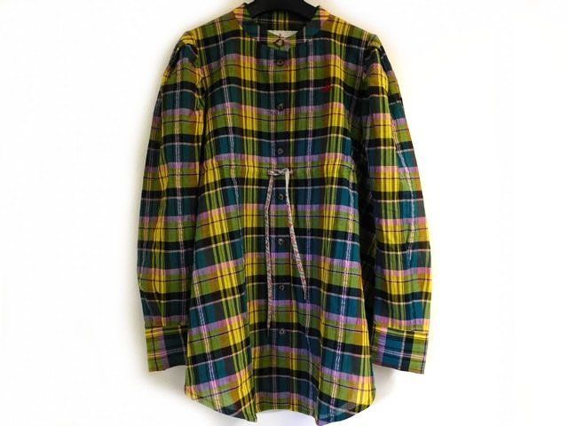 ヴィヴィアンウエストウッド レッドレーベル サイズ00 タータンチェックギャザーシャツ 16-12-851023 レディース Vivienne Westwood 7K