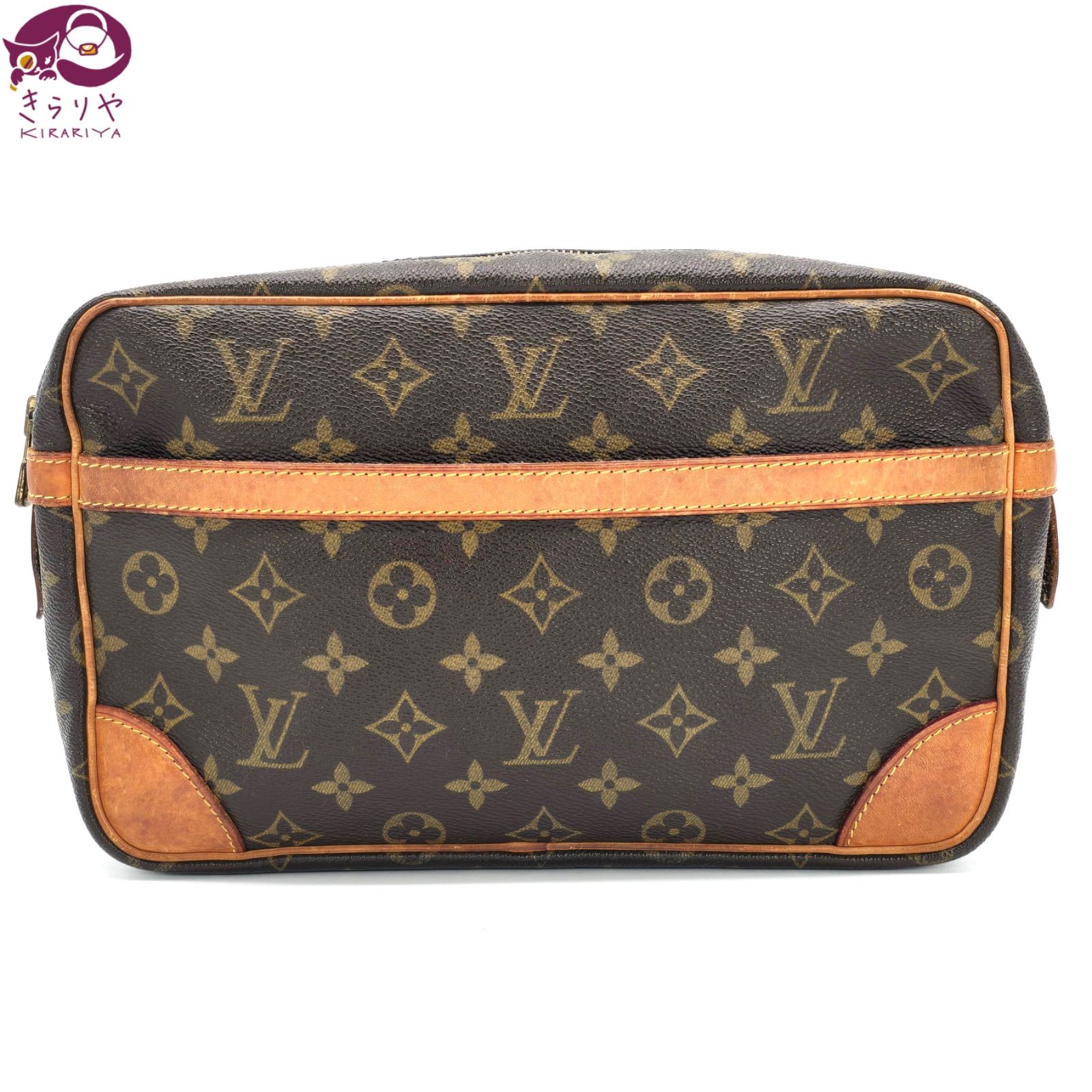 LOUIS VUITTON ルイヴィトン M51845 コンピエーニュ28 セカンドバッグ クラッチバッグ モノグラム キャンバス フランス製