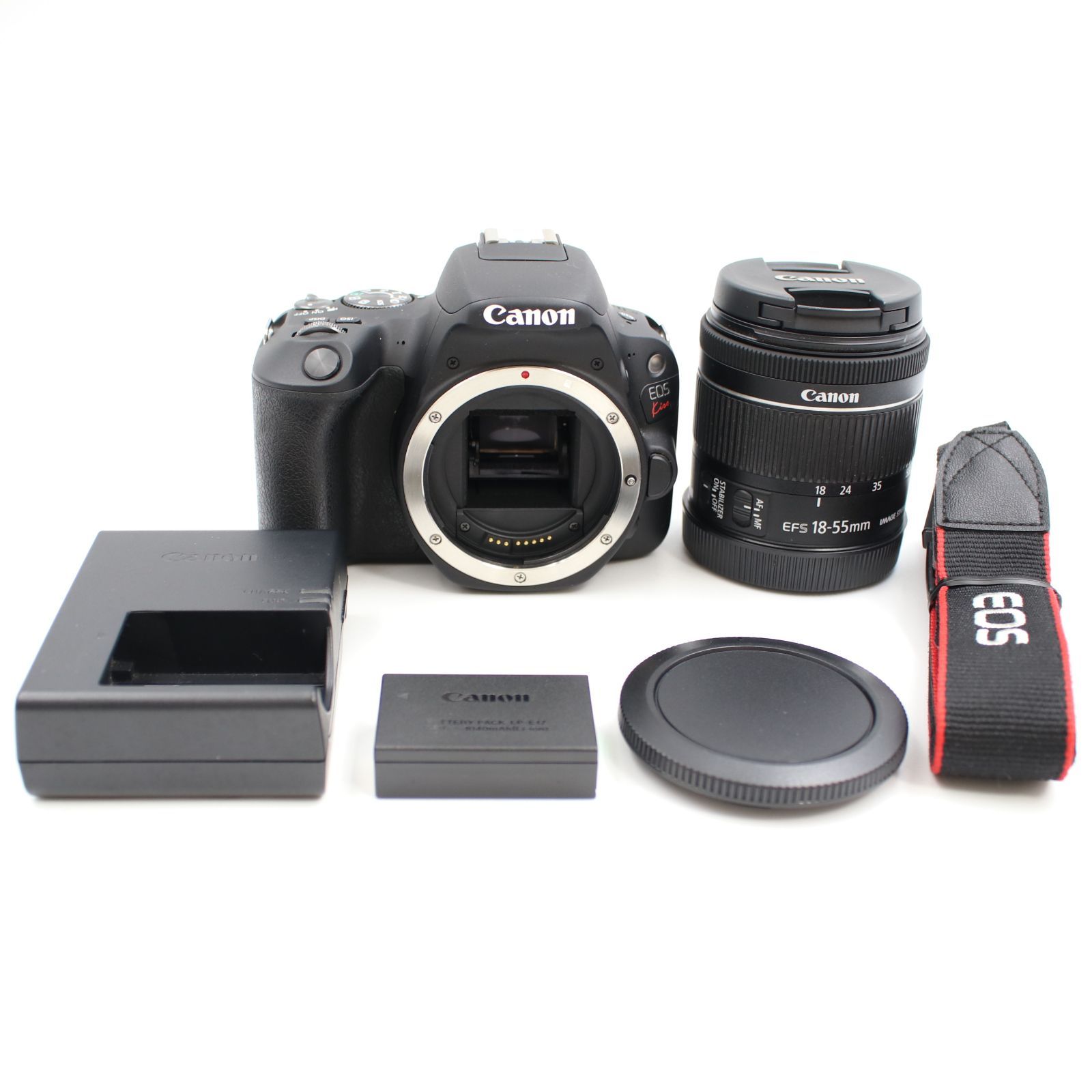 シャッター数3741枚 上品 CANON EOS Kiss×9 ブラック レンズキット EF-S18-55 F4 STM デジタル一眼レフカメラ キヤノン