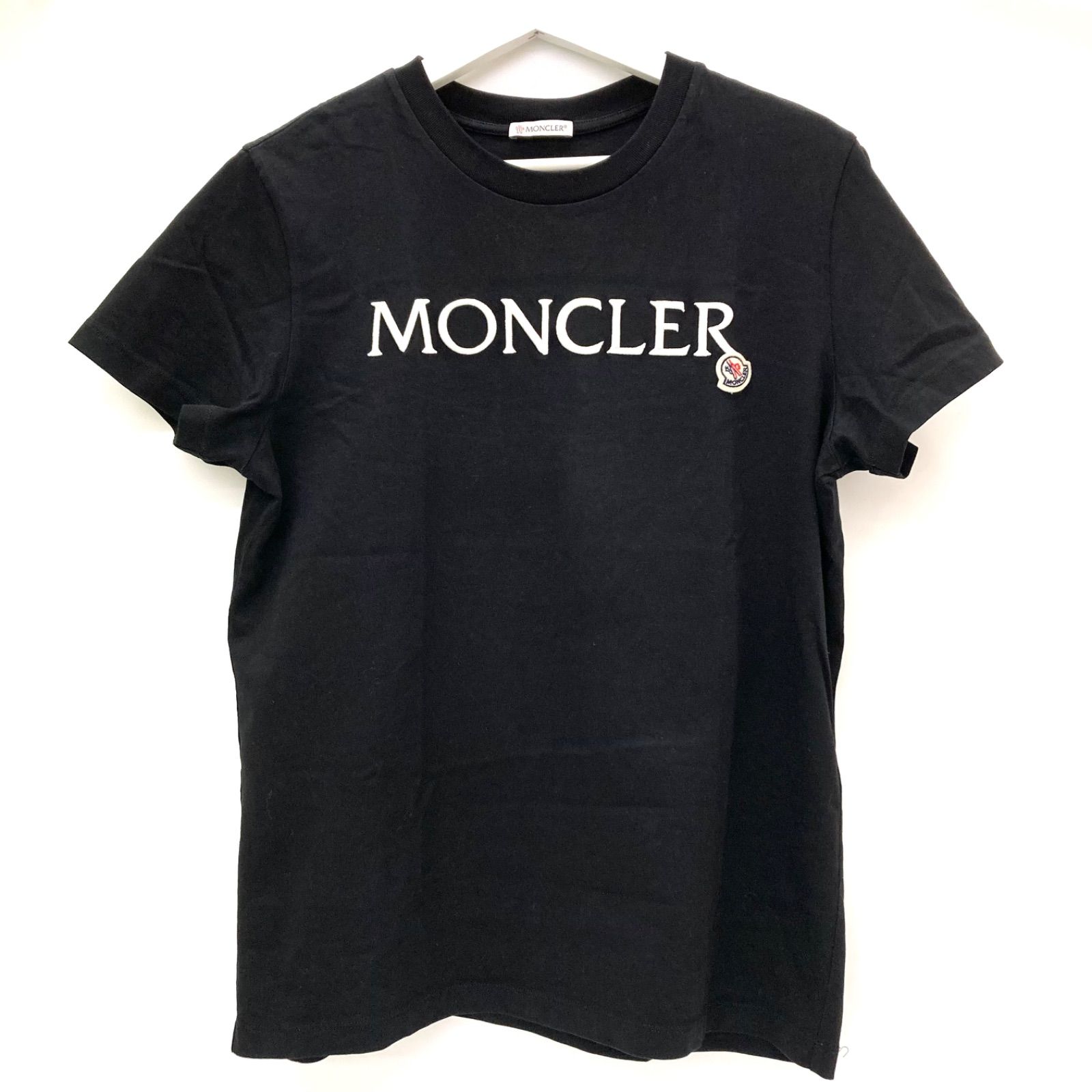 MONCLER モンクレール 刺繍ロゴTシャツ Ｌサイズ ブラック