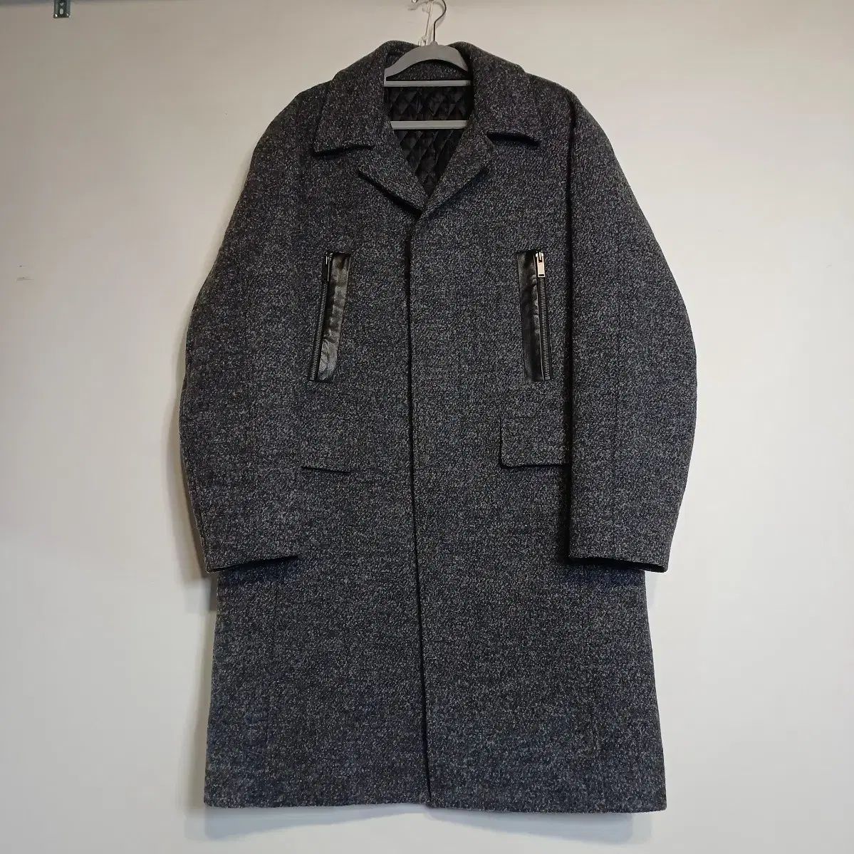 ヘリンボーン ロングコート メンズ Mサイズ100 105サイズ 冬 511185