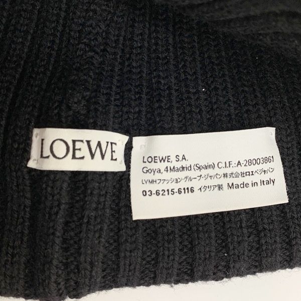 LOEWE ロエベ 刺繍 ビーニー ニットキャップ ニット帽 ビッグロゴ