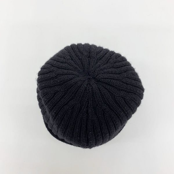 LOEWE ロゴ刺繍 ニット帽 黒 LOEWE 黒 ニット帽 ロゴ刺繍