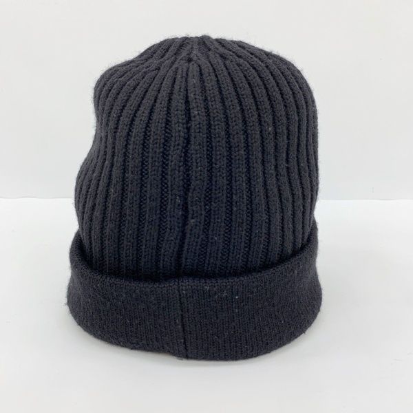 LOEWE ロエベ 刺繍 ビーニー ニットキャップ ニット帽 ビッグロゴ ウール イタリア製 男女兼用 ブラック 服飾 DF17107