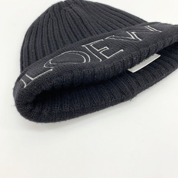 LOEWE ロエベ 刺繍 ビーニー ニットキャップ ニット帽 ビッグロゴ