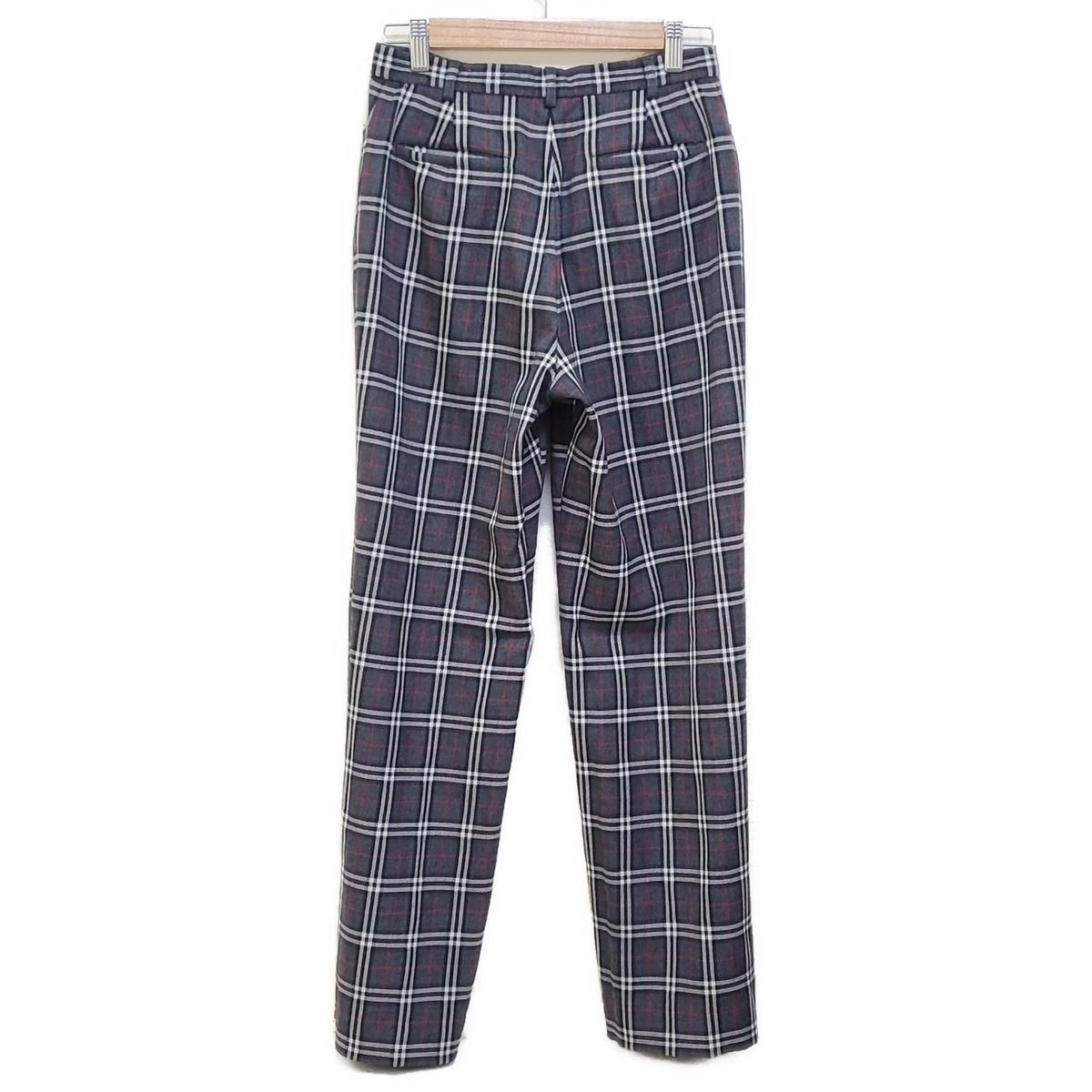 BURBERRYGOLF バーバリーゴルフ パンツ サイズ3 L レディース - ダークグレー×黒×マルチ フルレングス チェック柄