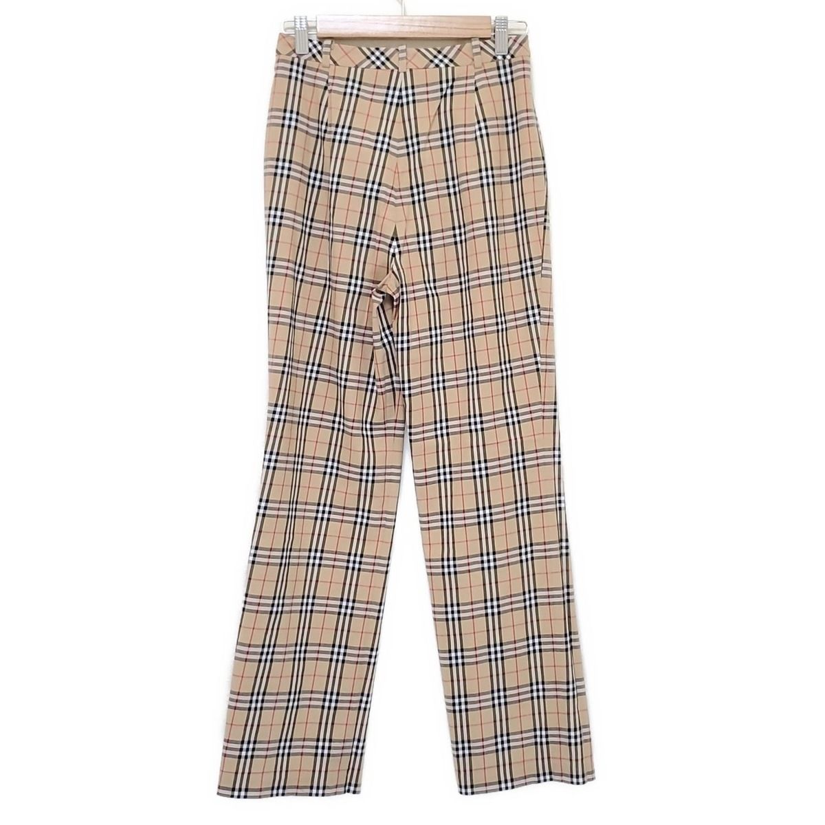 Burberry s バーバリーズ パンツ サイズ42 L レディース - ライトブラウン×黒×マルチ フルレングス チェック柄