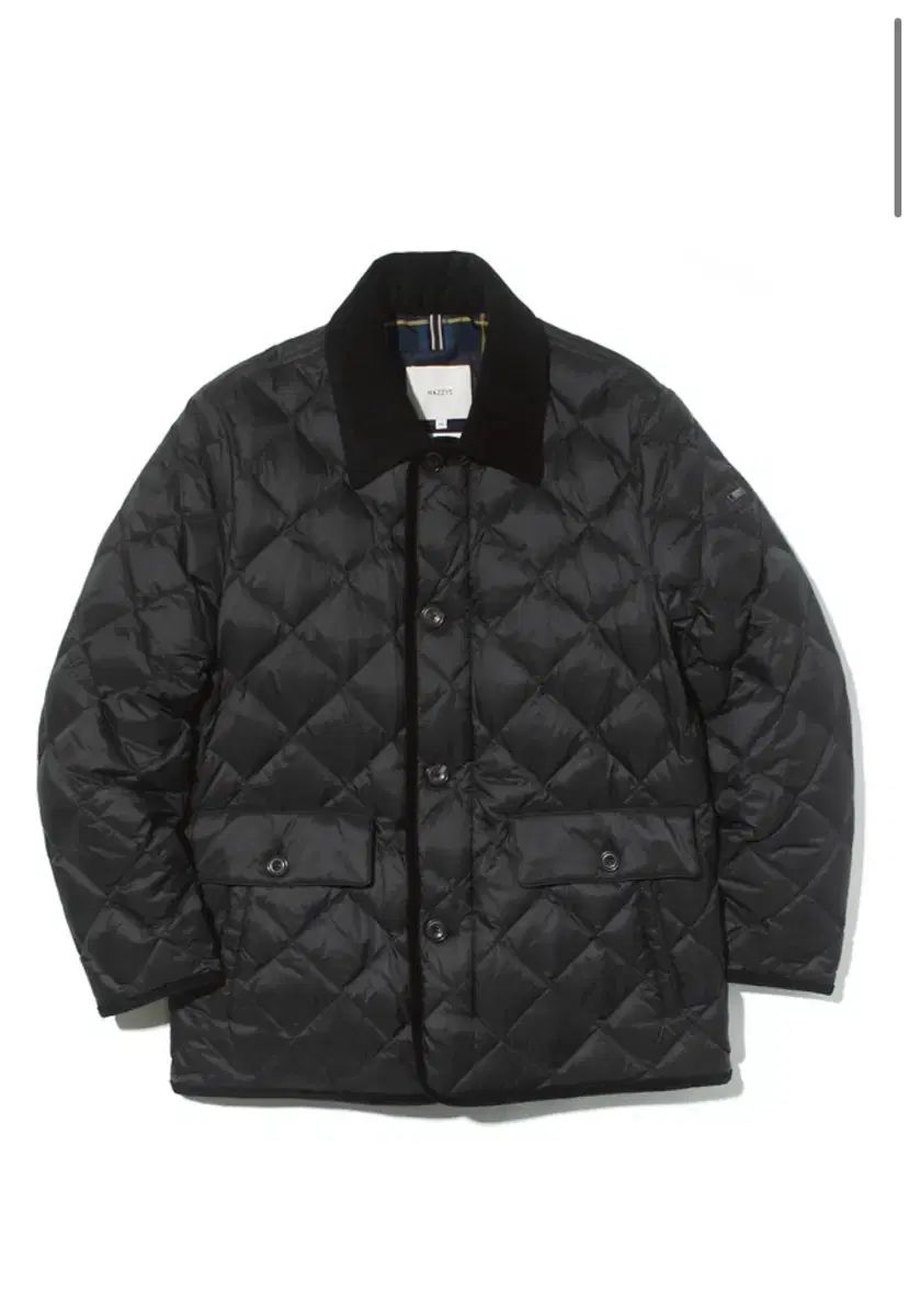 HAZZYS へジス ブラック キルティング グースジャケット 115