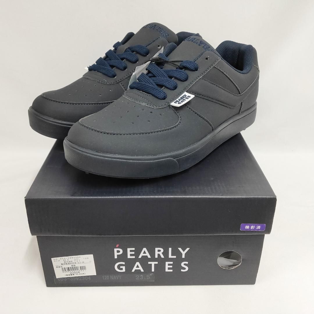 パーリーゲイツ ローカット ゴルフシューズ ネイビー 23.5 cm PEARLY GATES ローカットソフトスパイク