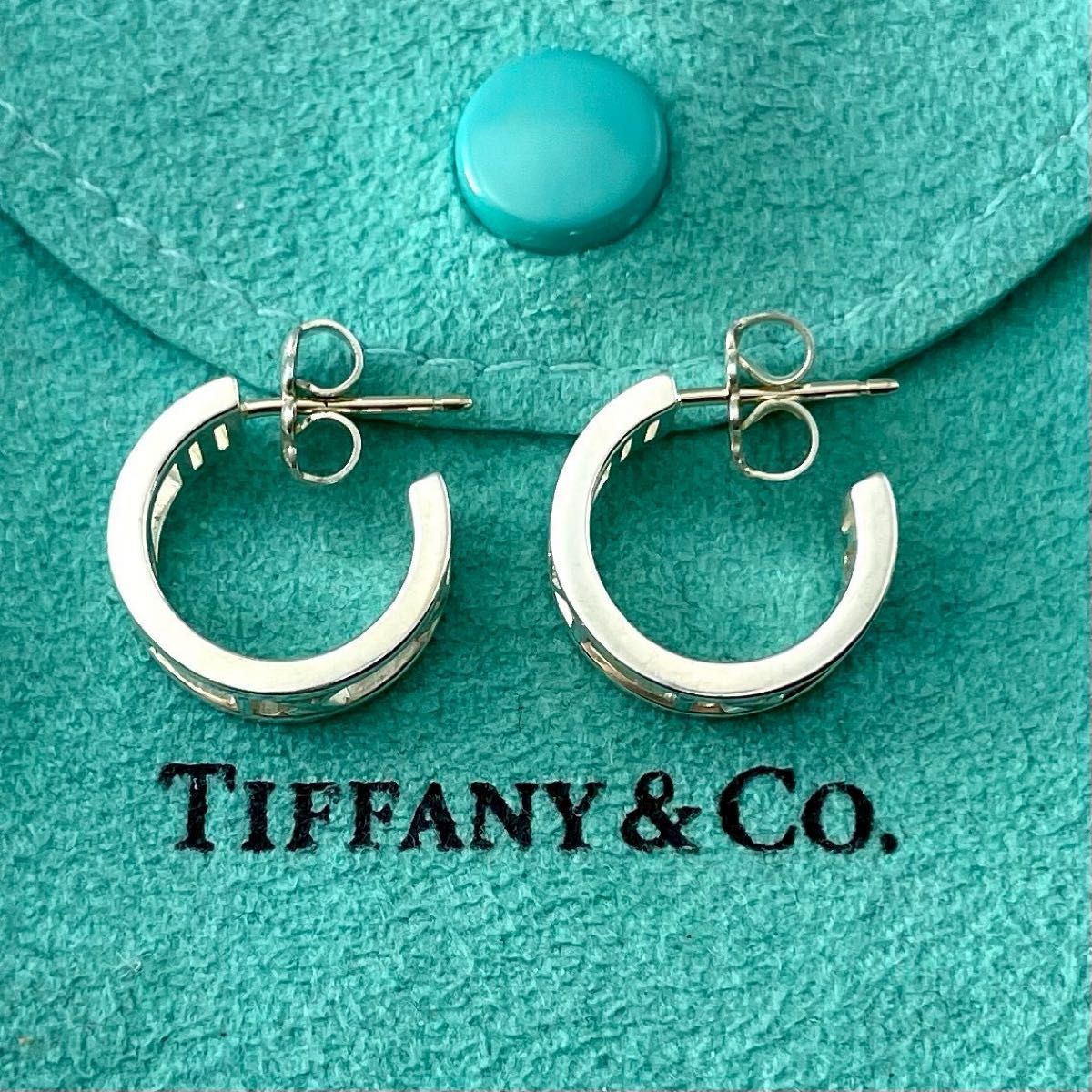 オールドティファニー 美品 オープン アトラス フープ ピアス VS6f