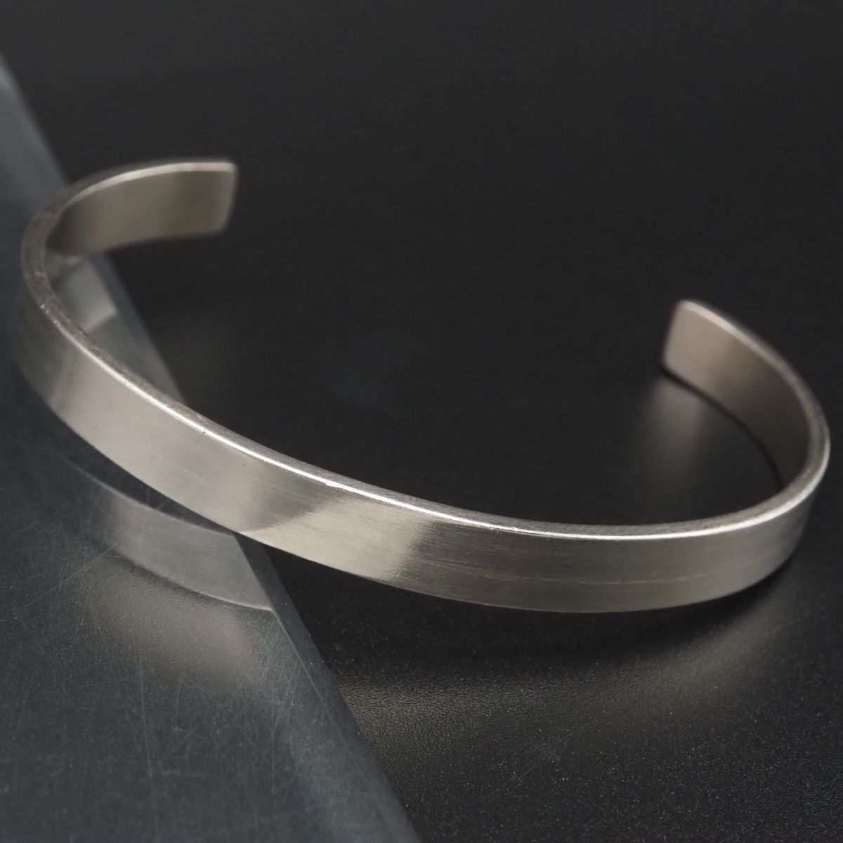 H 460 ヴィンテージ SILVER-GERMA Ge 2 S刻印 バングル デザイン シルバー ゲルマニウム 腕輪 ブレスレット