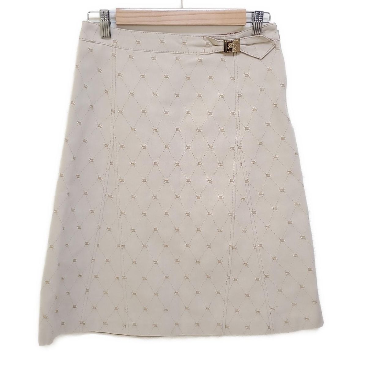Burberry Blue Label バーバリーブルーレーベル スカート サイズ38 M レディース - アイボリー×ベージュ ひざ丈