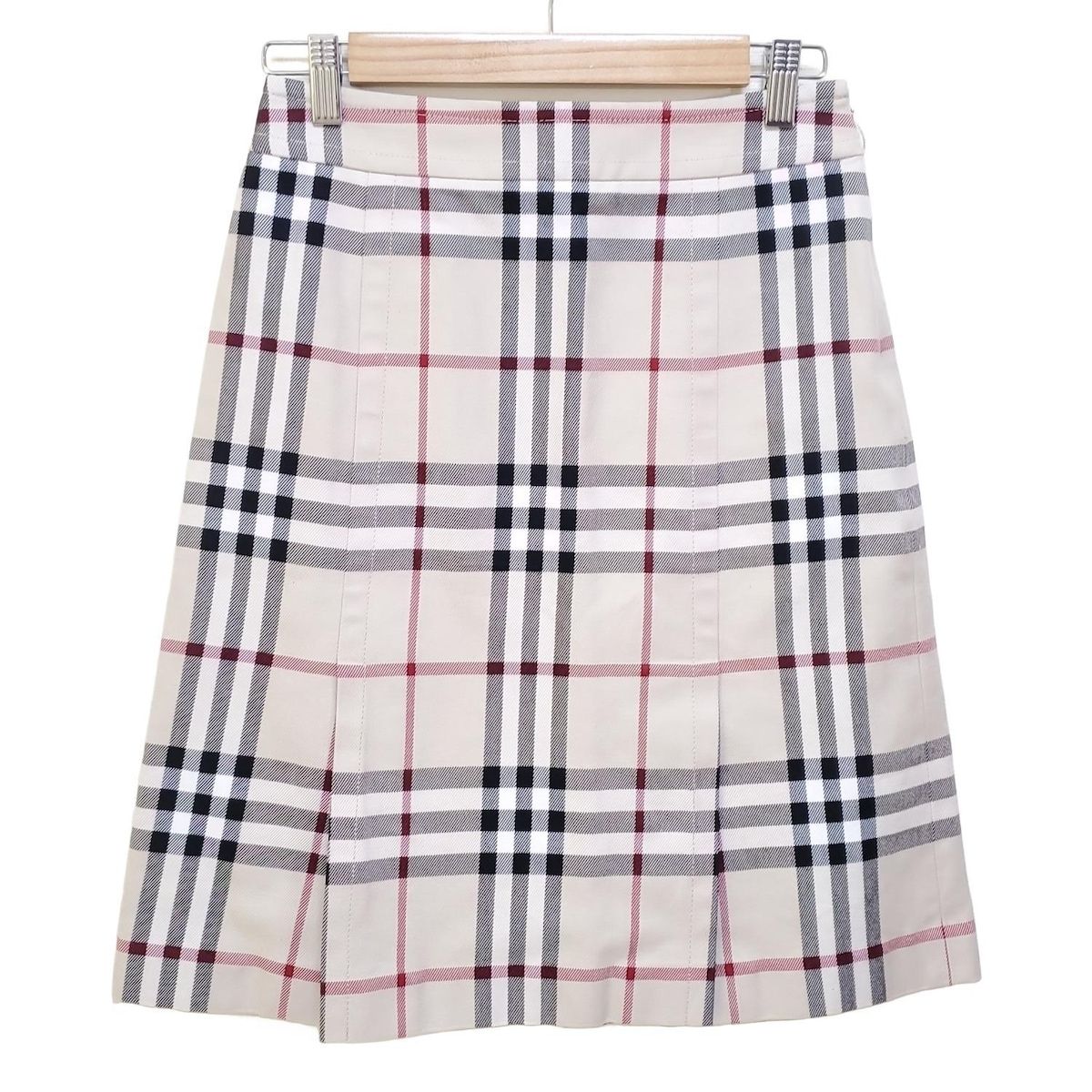 Burberry Blue Label バーバリーブルーレーベル スカート サイズ38 M レディース - ベージュ×黒×マルチ ひざ丈 チェック柄