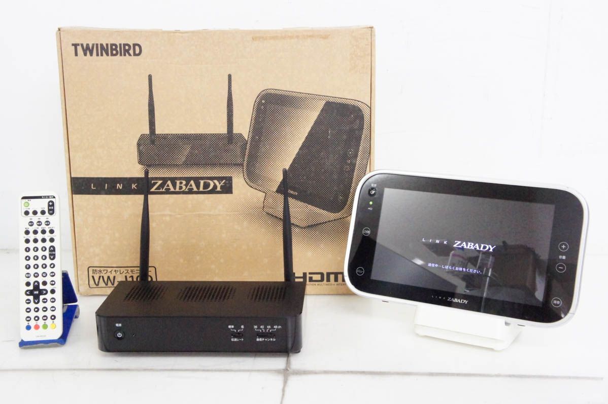 TWINBIRDツインバード 防水ワイヤレスモニター LINK ZABADY 10.1インチ VW-J109