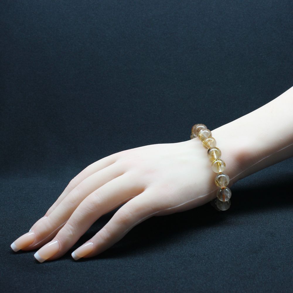 濃密な輝きが美しい】 タイガールチル ブレスレット 11mm 一点物