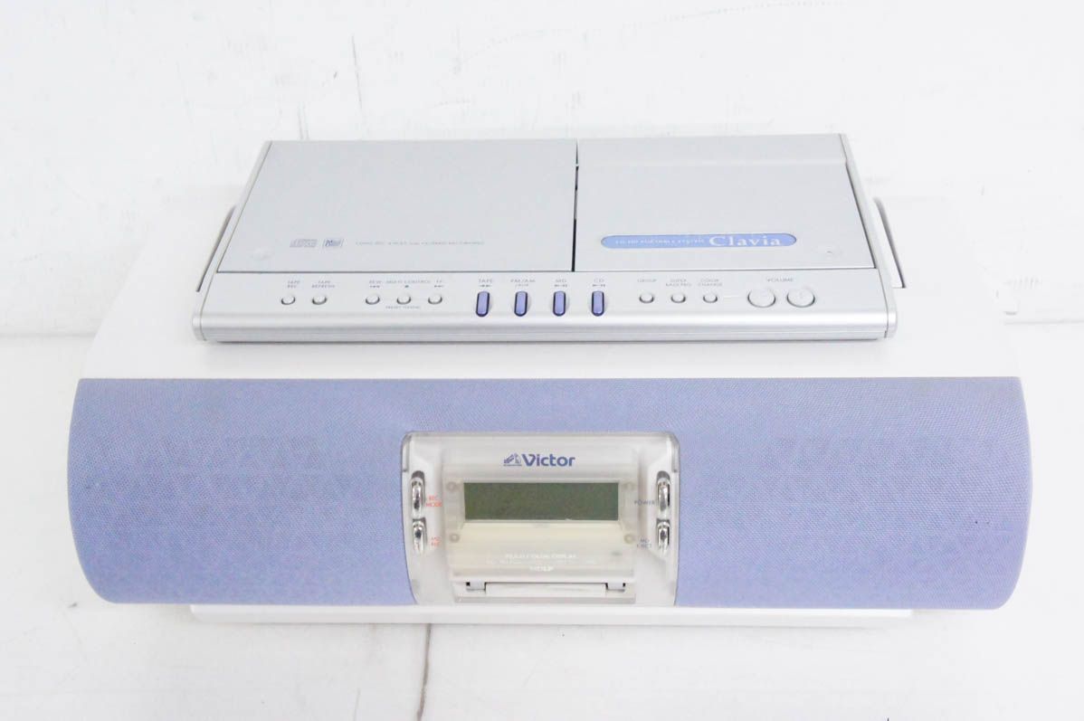 JVC Victorビクター CD MDポータブルシステム Claviaクラビア カセットテープ ラジオ MDLP対応 RC-X5MD