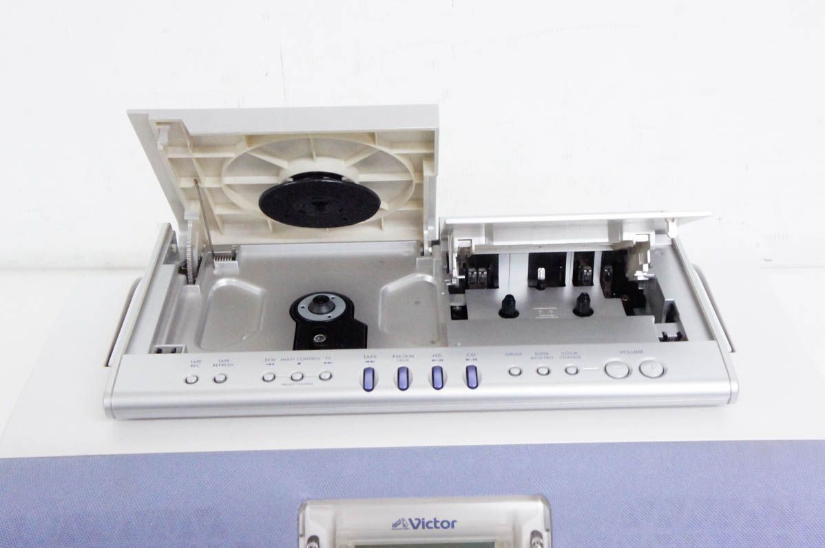  JVC Victorビクター CD MDポータブルシステム Claviaクラビア カセットテープ ラジオ MDLP対応 RC X 5 MD ラジオ ラジカセ ラジオ コンポ
