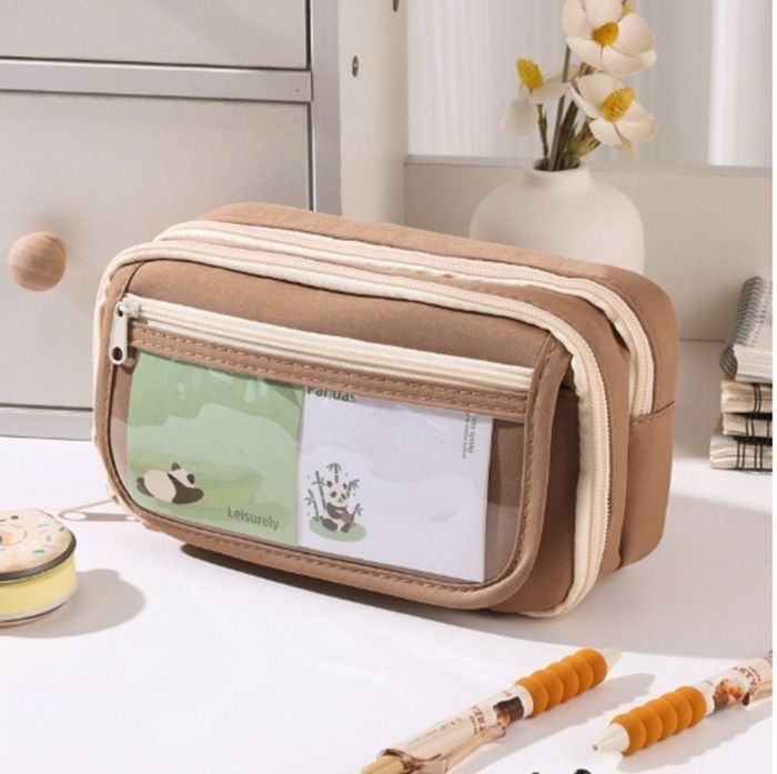 ペンケース 即購入OK 透明 箱型 多機能 大容量 文房具 高校生 中学生