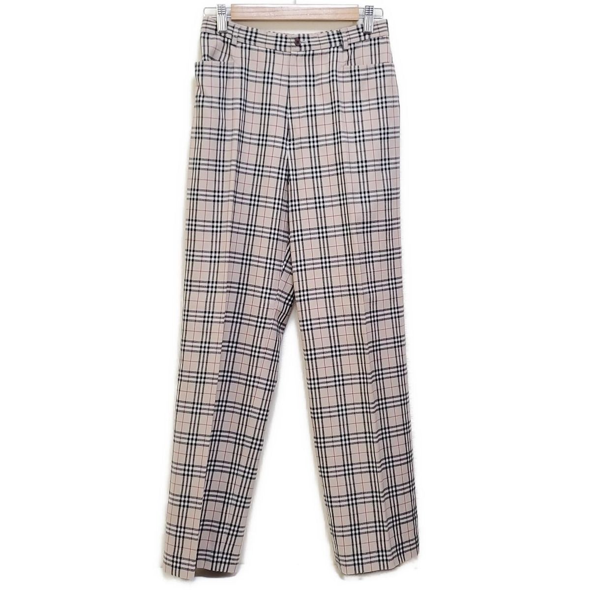 BURBERRYGOLF バーバリーゴルフ パンツ サイズ3 L レディース - ベージュ×黒×マルチ フルレングス チェック柄