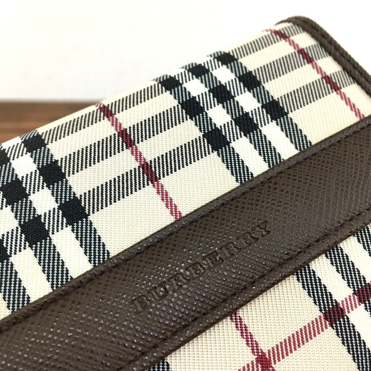  360 み BURBERRY 三つ折り財布 バーバリーチェック 折り財布 小物