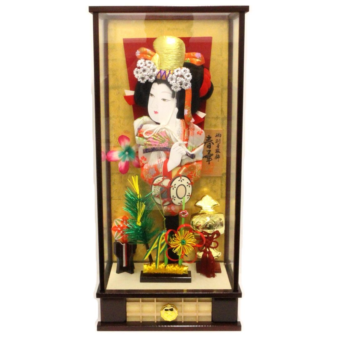 押絵羽子板 春華 ケースセット オルゴール付 高さ65 cm 横30 奥行20 人形羽子板