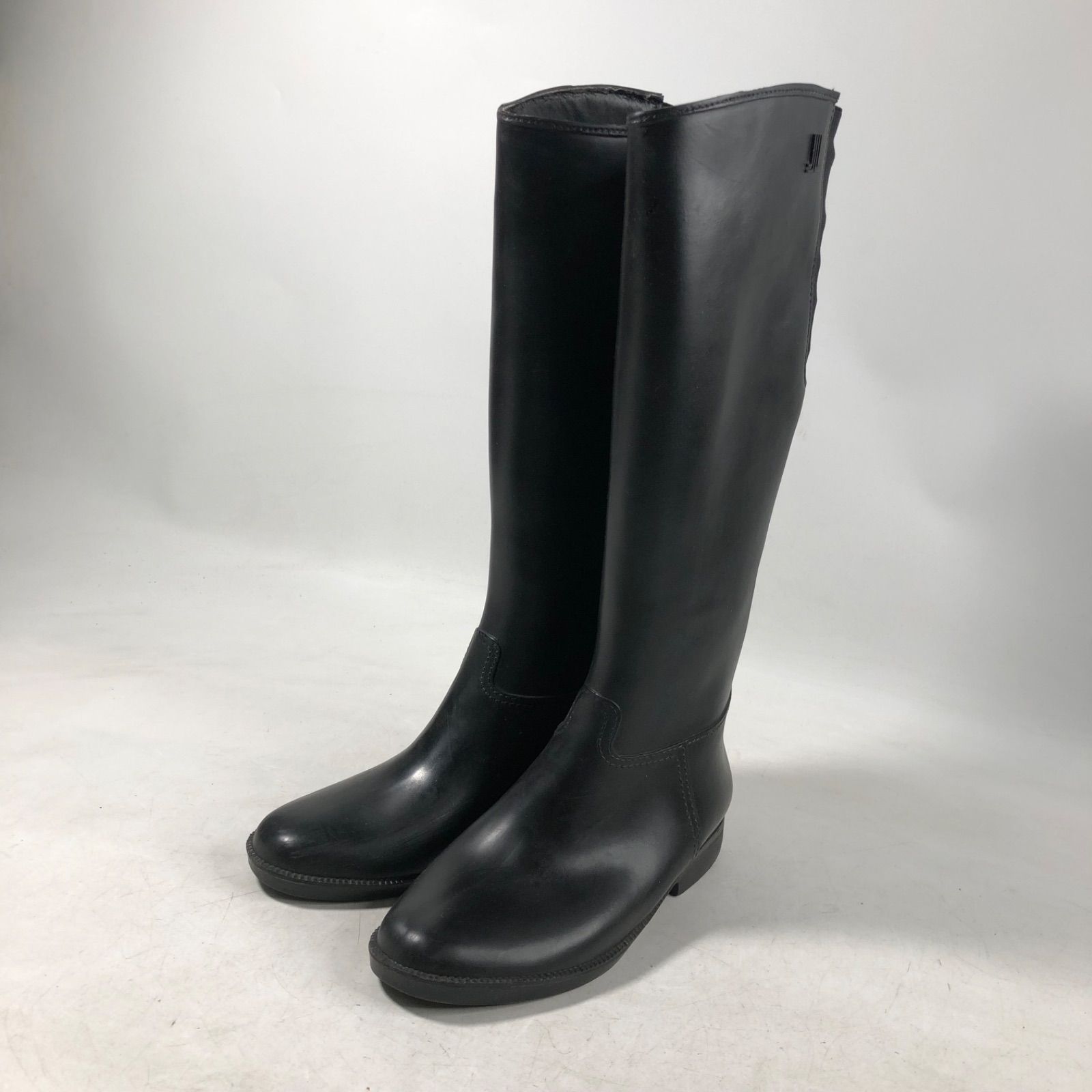 A1111-34-5 LANVIN ランバン レザー ロングブーツ ブラック sizeS 筒丈