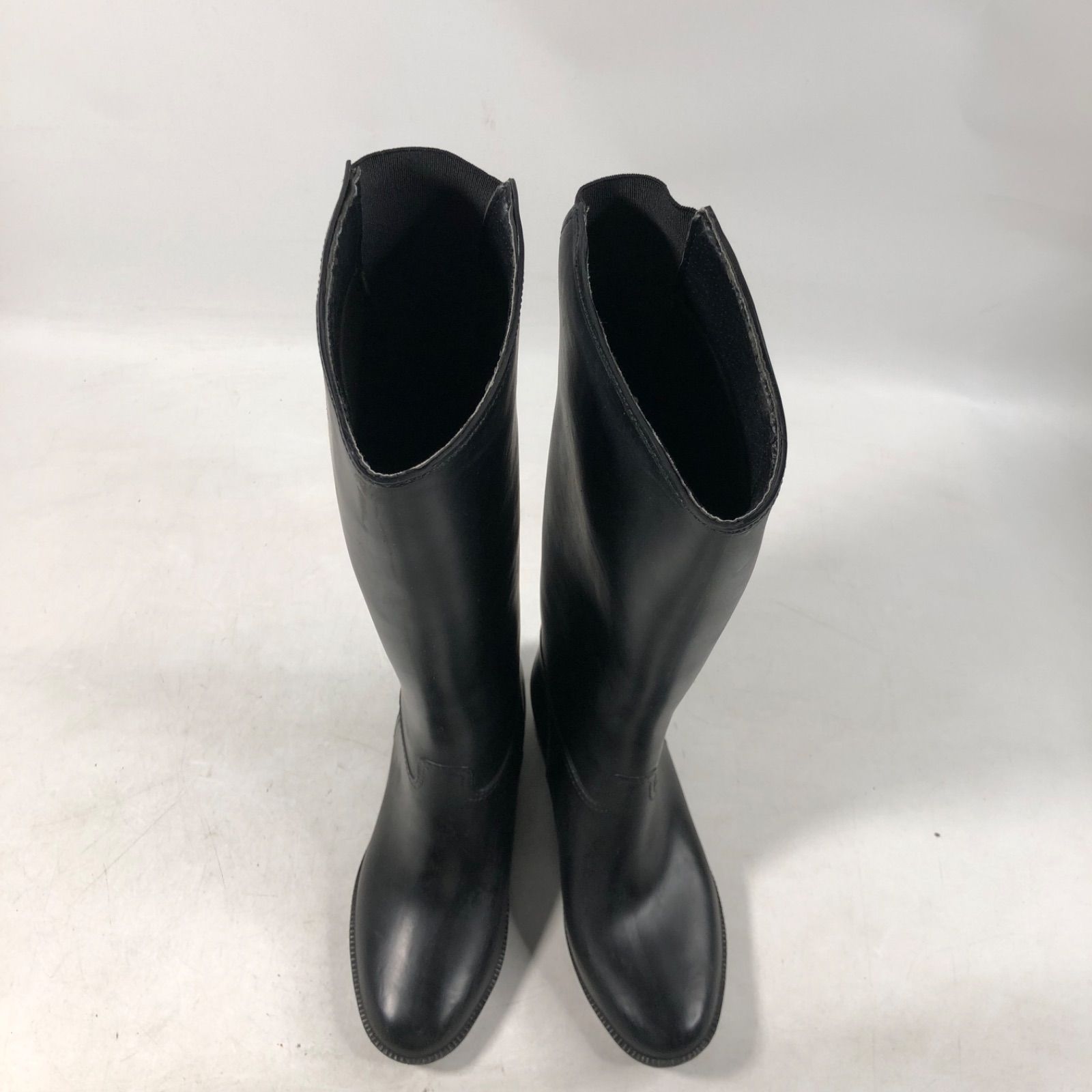 A1111-34-5 LANVIN ランバン レザー ロングブーツ ブラック sizeS 筒丈