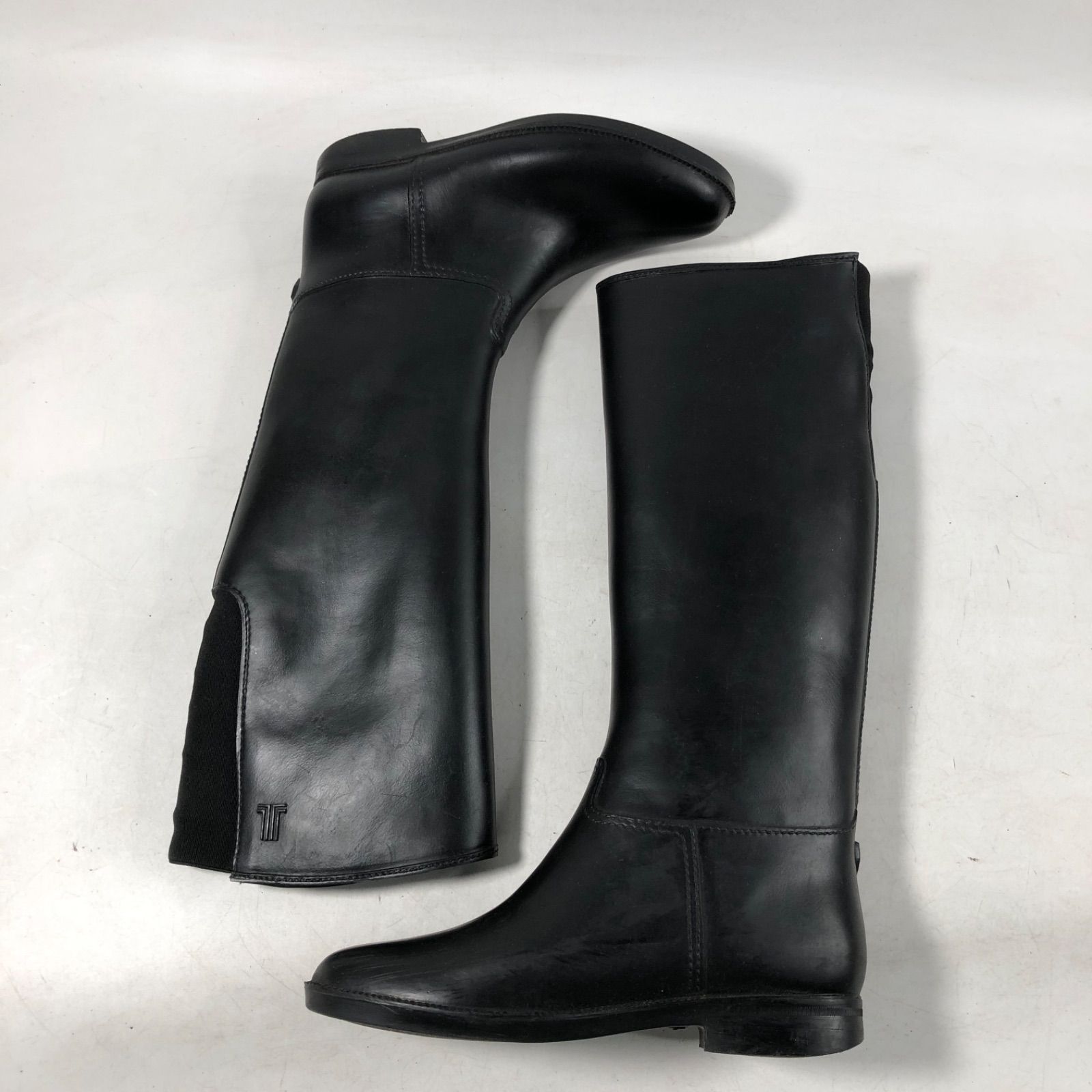 A1111-34-5 LANVIN ランバン レザー ロングブーツ ブラック sizeS 筒丈