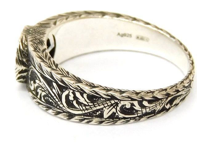 グッチ □ 22号(23) アラベスク リング インターロッキング シルバー