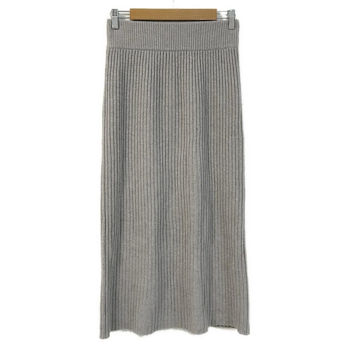 DEUXIEME CLASSE ドゥーズィエム ロングスカート レディース グレー カシミヤ ウエストゴム