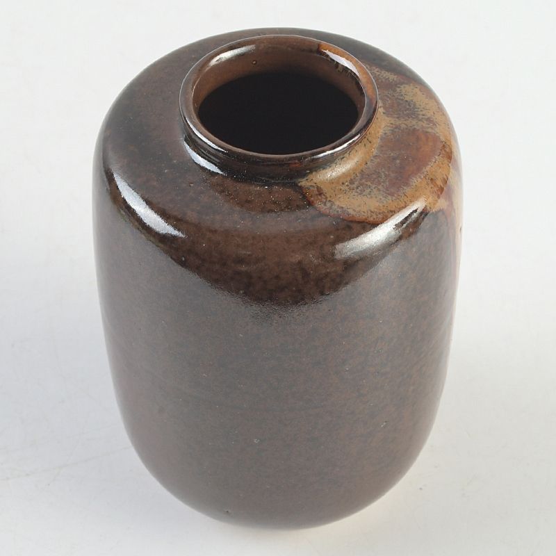 膳所焼 陽炎園造 淡海ぜぜ 手枕写 茶入 仕覆付 共箱 V S227 - メルカリ