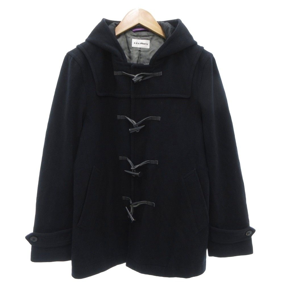 レ・ミュー LES MUES ダッフルコート M フード トグルボタン ショート